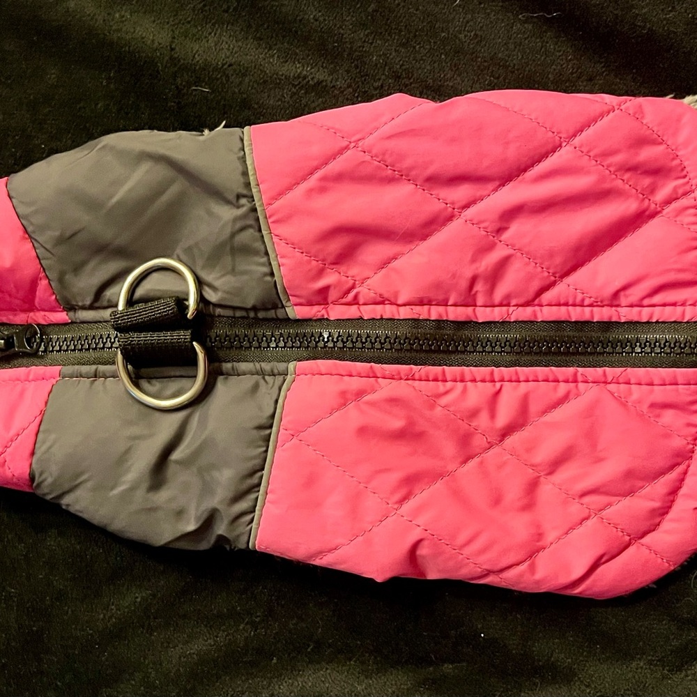 Dog Pink and Gray Quilted Jacket